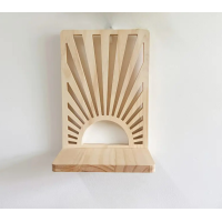 Підвісна настінна полиця в стилі бохо з дерева декоративний органайзер для дому та інтер’єру